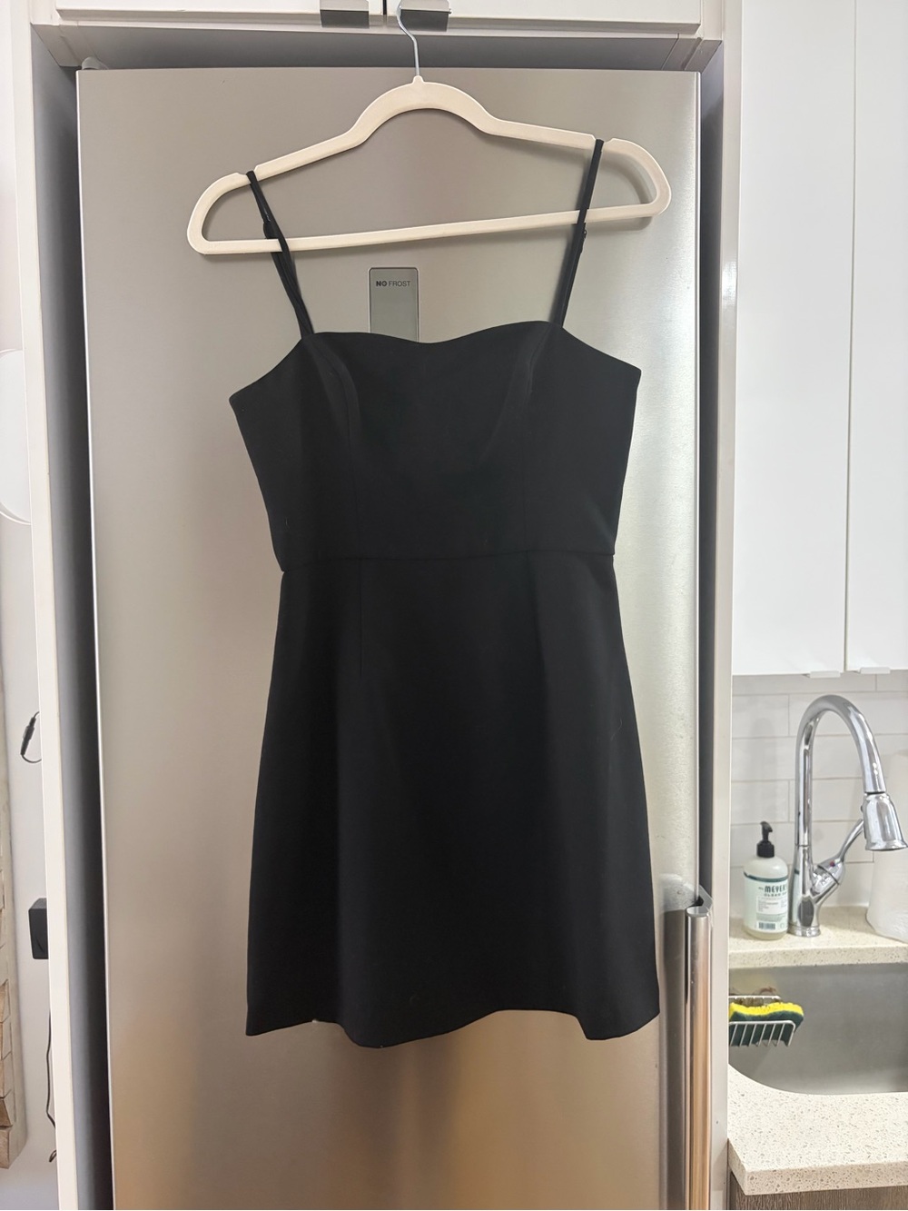French Connection Black Spaghetti-Strap Mini Dress